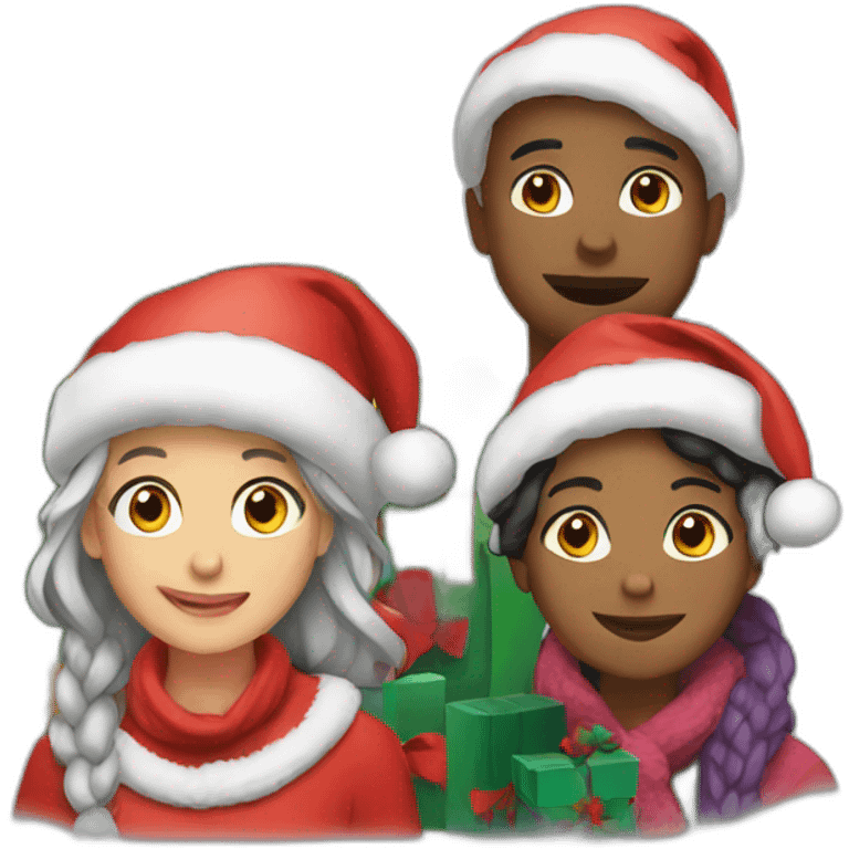 Christmas with friends emoji