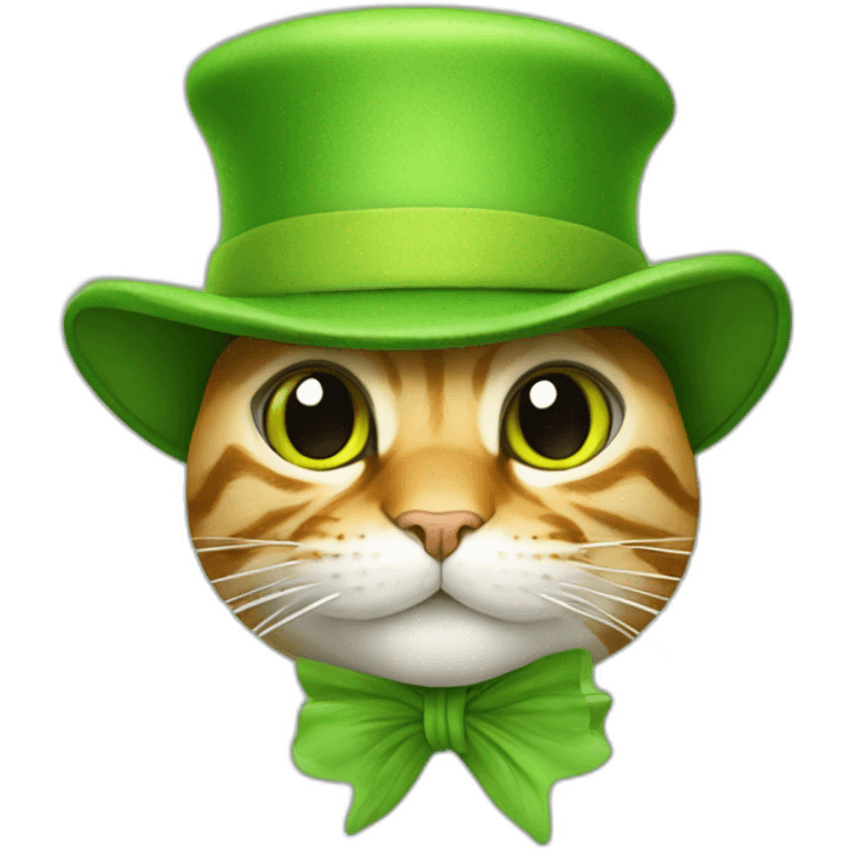 Cat in hat made of frog emoji