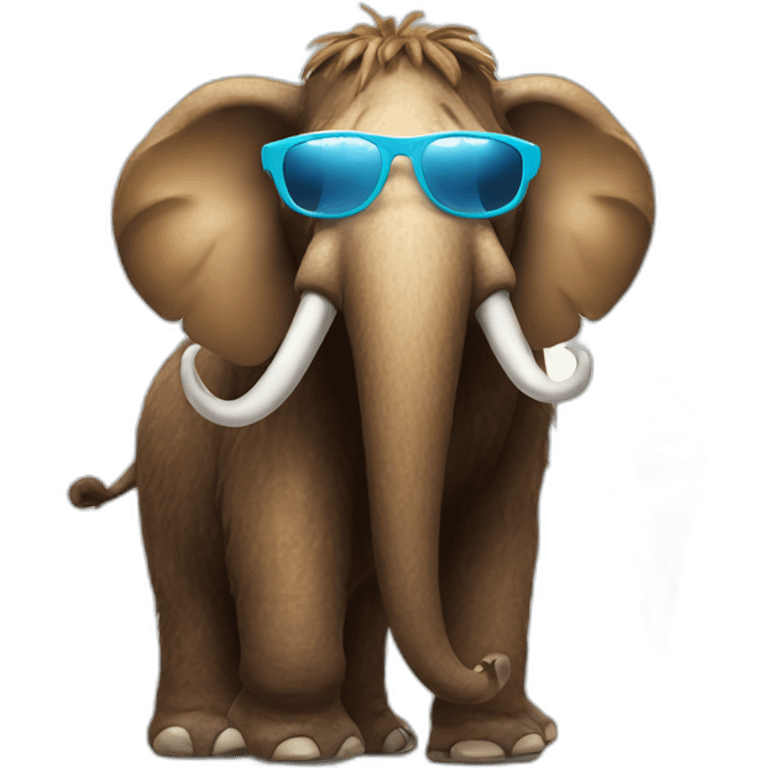 mammoth with sun glasses and ice cream emoji