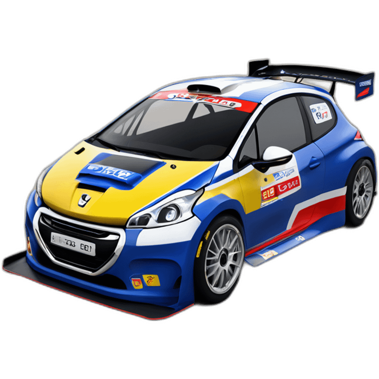 hiperrealist peugeot 208 T16 Pikes Peak front view emoji