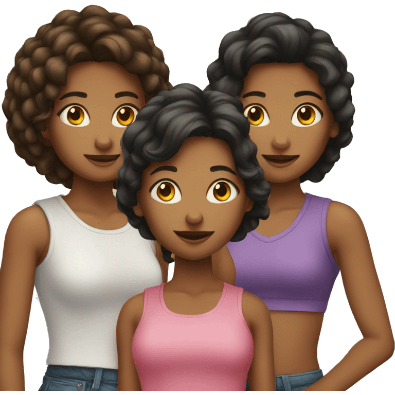 group of 4 girls  emoji