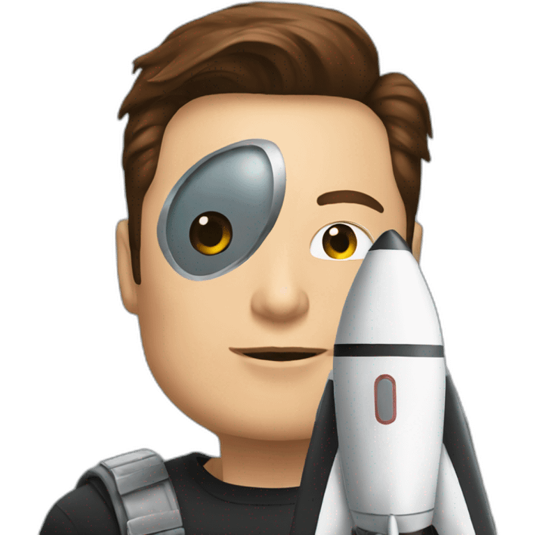 Elon Musk with rocket emoji