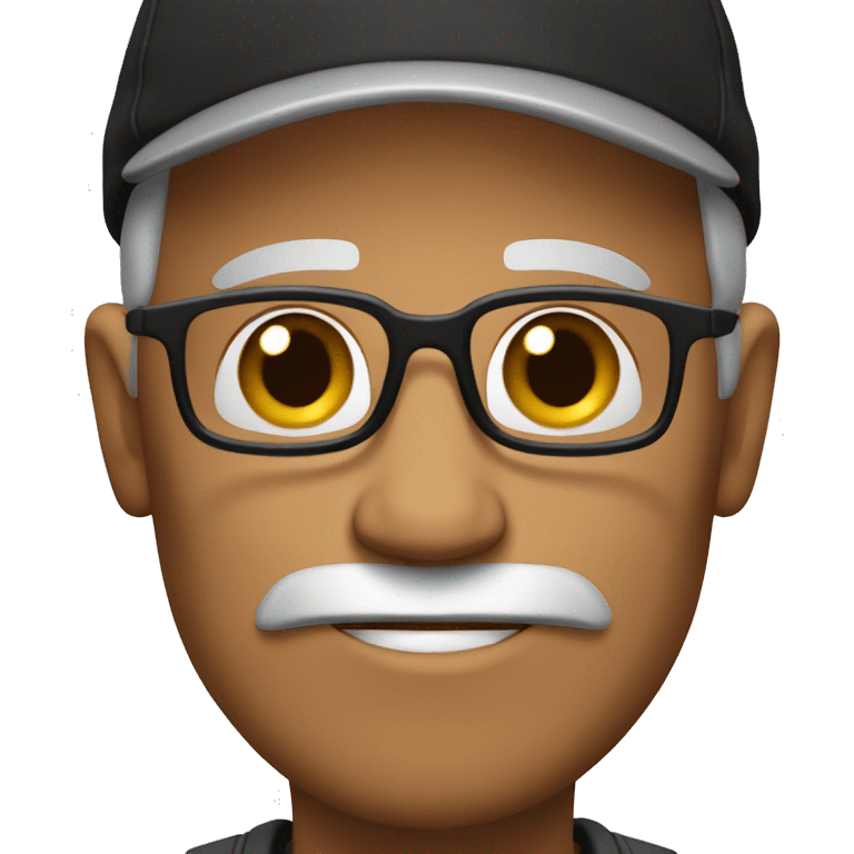 A bold old guy with black cap  emoji