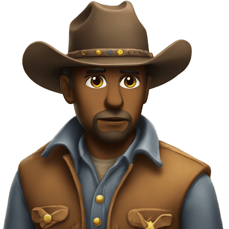 Pensive cowboy  emoji