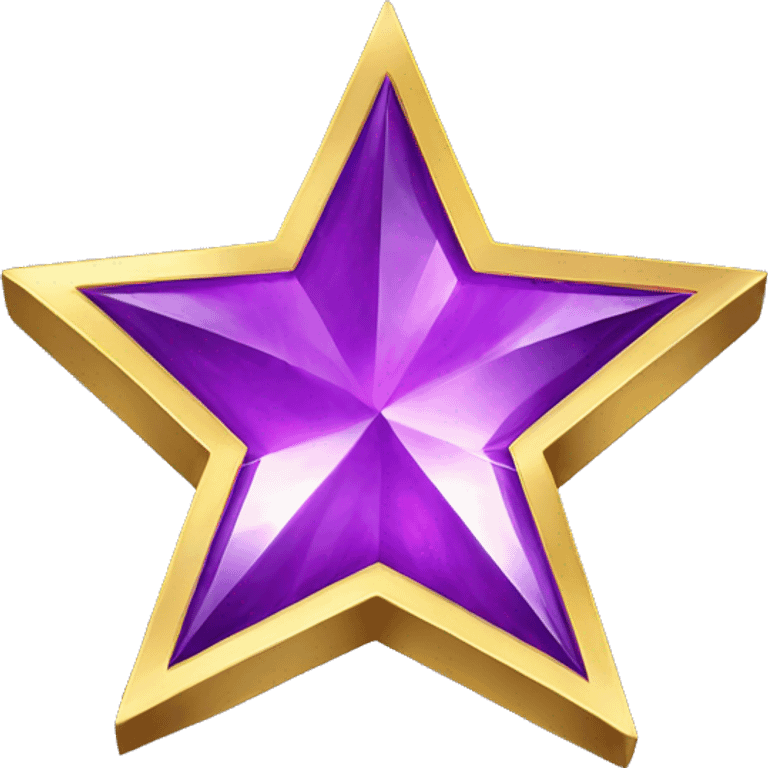 purple diamond star with gld margins emoji