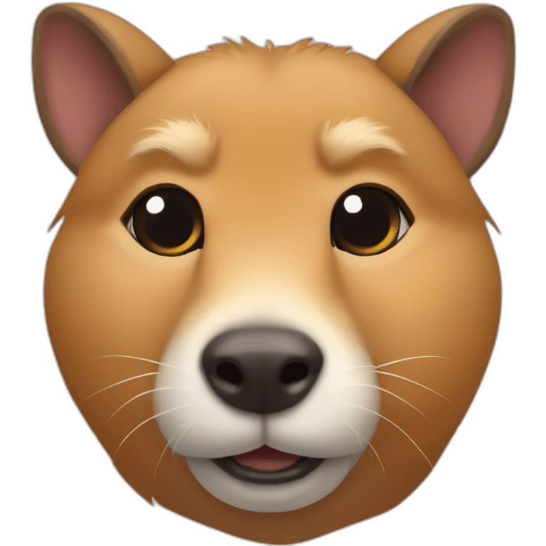 Capybara sur un shiba emoji