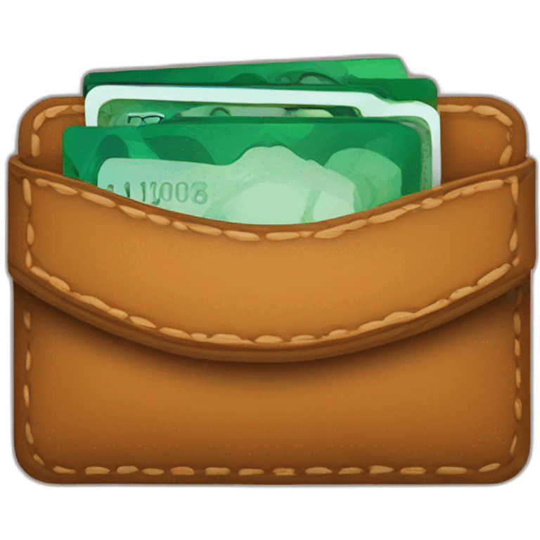 wallet with crypto emoji