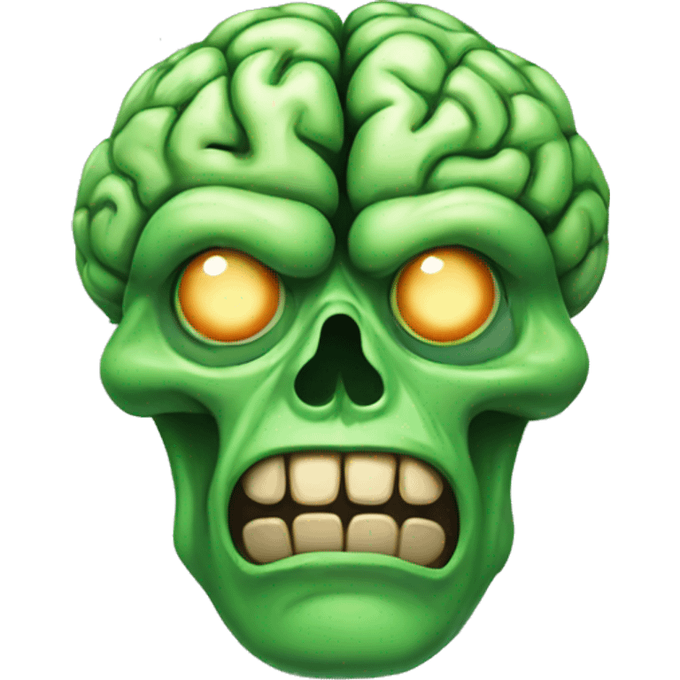 green zombie brain emoji