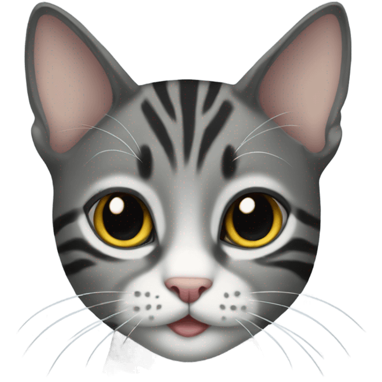 Black and grey tabby cat emoji