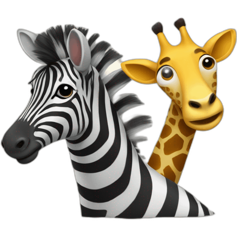 zebra with giraffes emoji