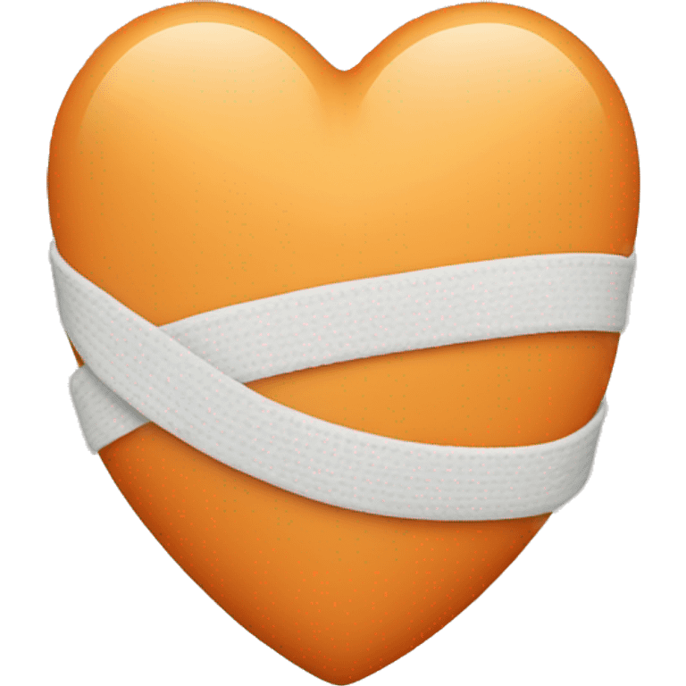 light orange heart with bandages emoji