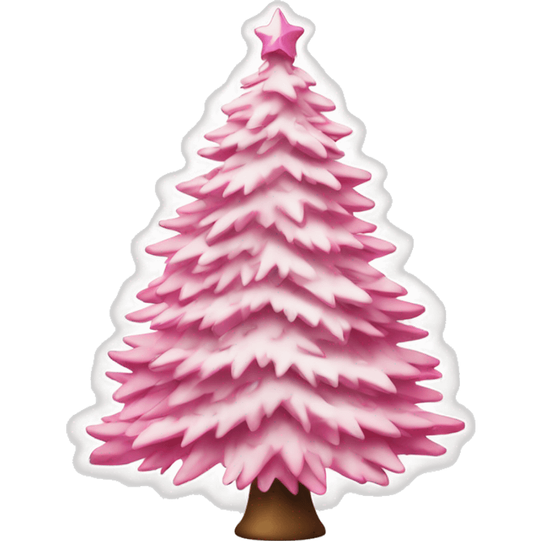 pink and white christmas tree emoji