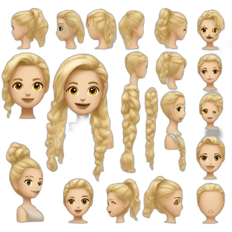 a girl with blond hair but a different hairstyle emoji