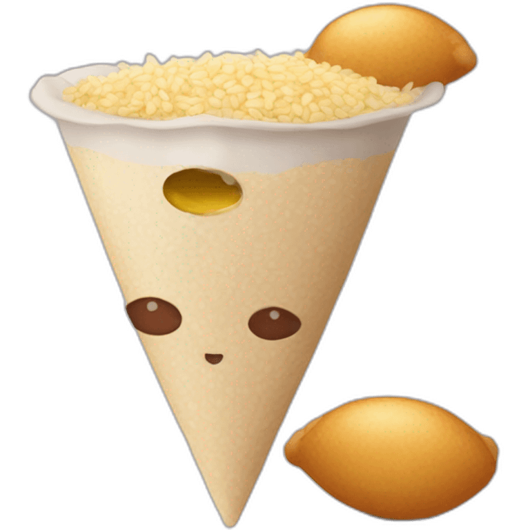 Ovo cozido com arroz integral doces emoji