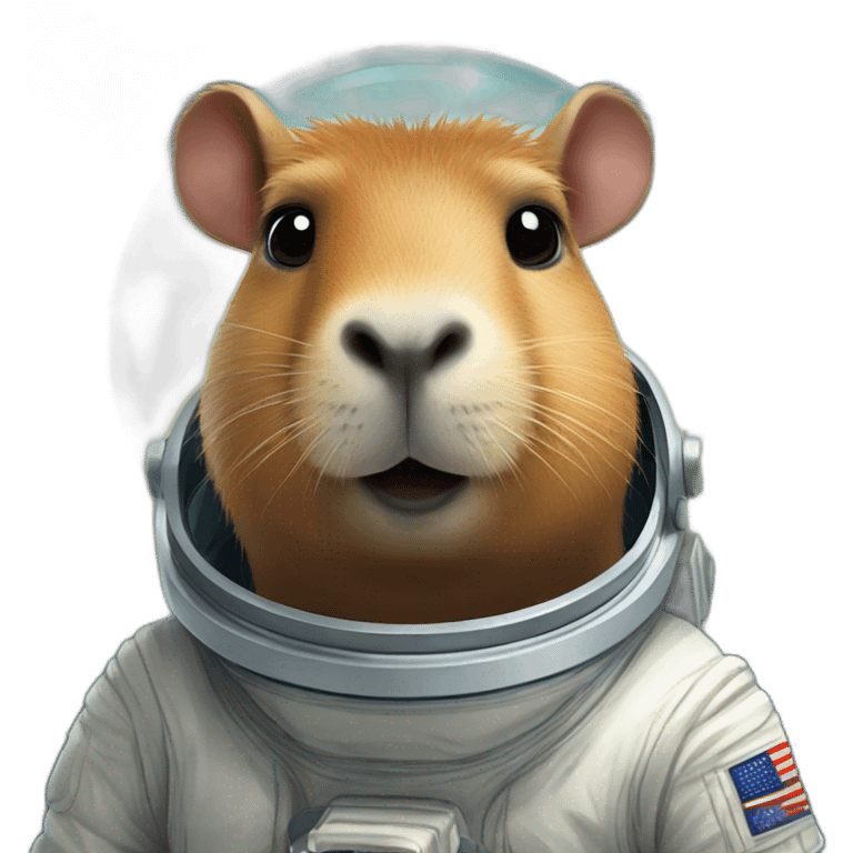 Capybara astronaute emoji