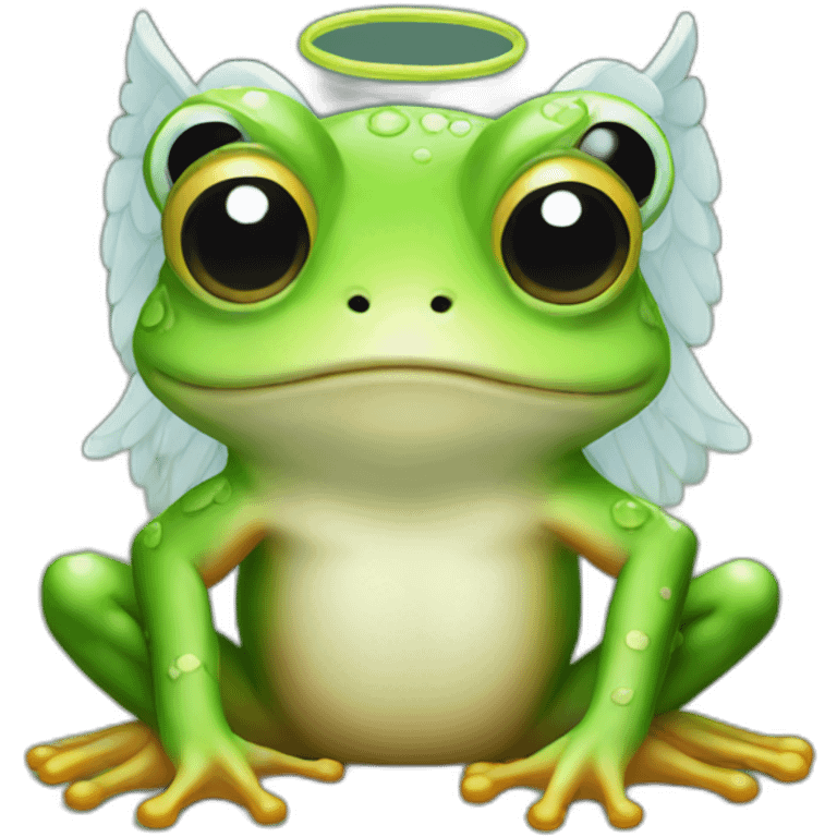 angel frog emoji