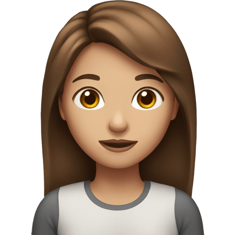 Girl with brown hair  emoji