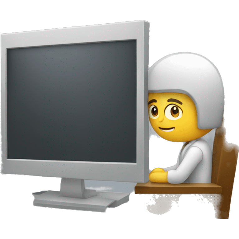 a programmer behind a screen emoji