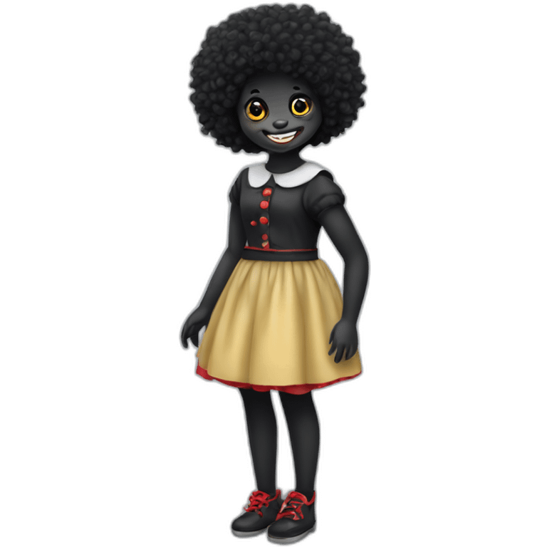 Cute gollywog female emoji