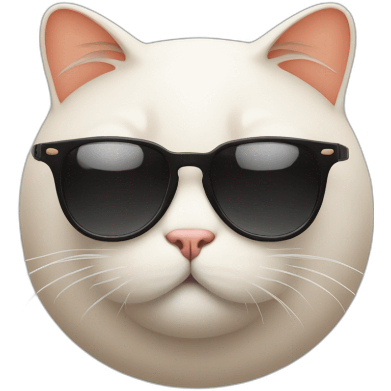 fat cat with sunglass emoji