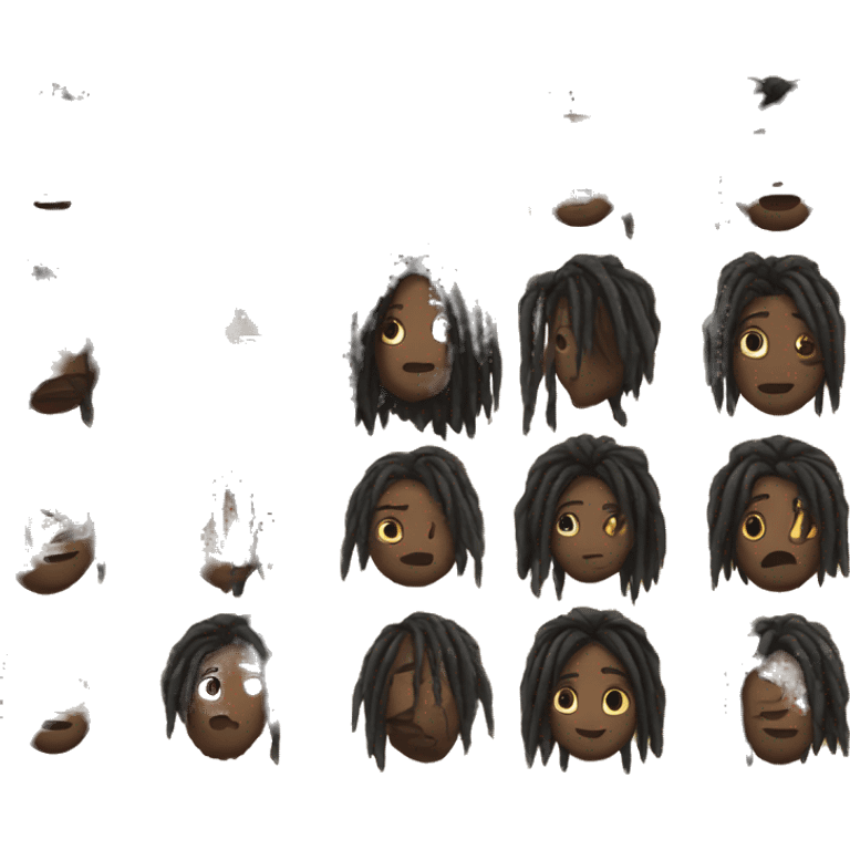 black dreadhead emoji