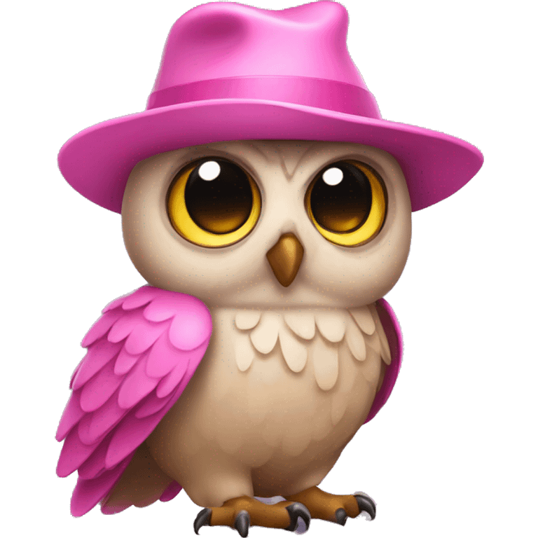 owl with pink hat emoji