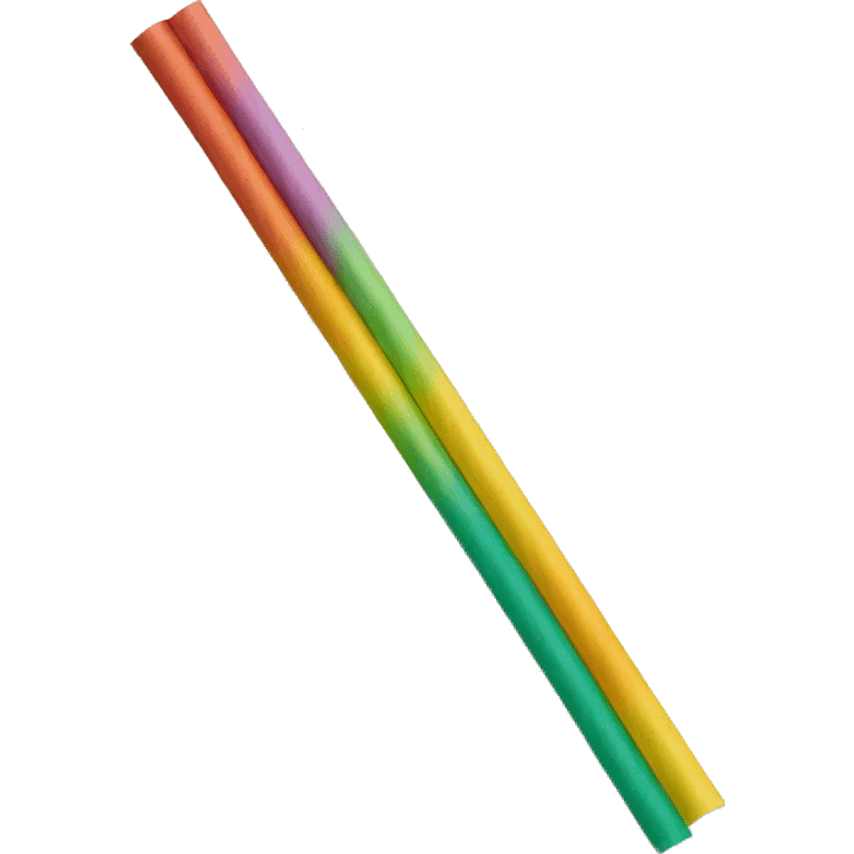 Colored Paper straw emoji