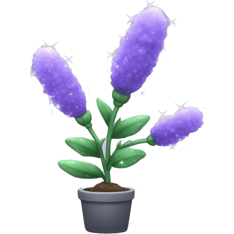 Lavender plant with sparkles emoji