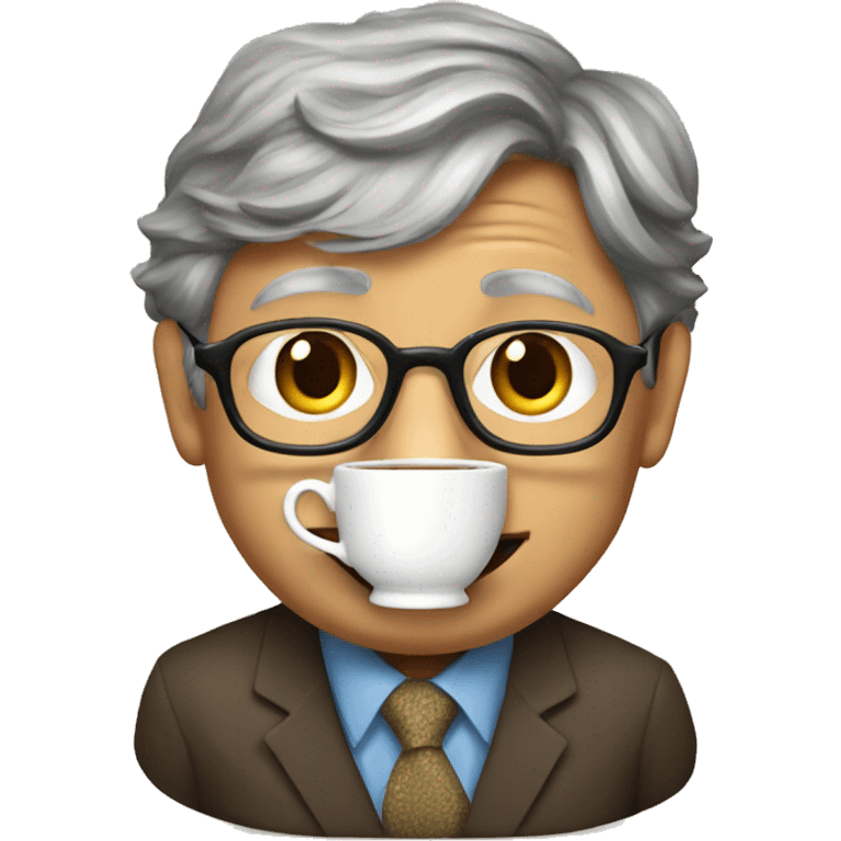 Bill gates with tea cup emoji