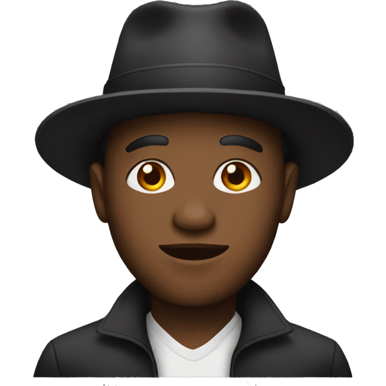 Black person with a hat emoji