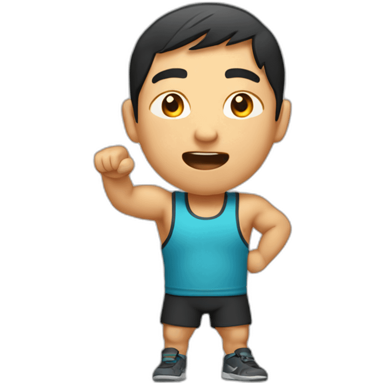 Asian CrossFiter Gesturing No emoji