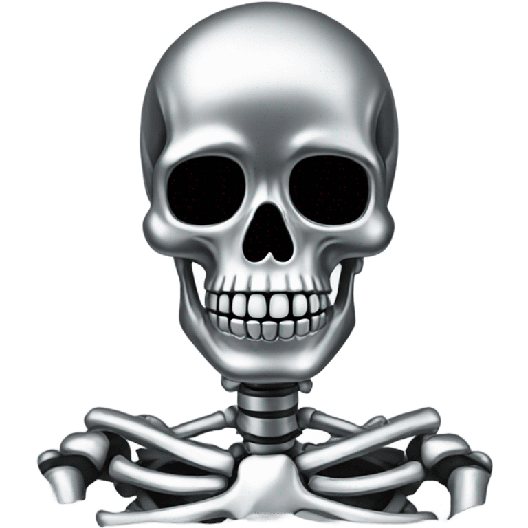 skeleton made out of chrome  emoji