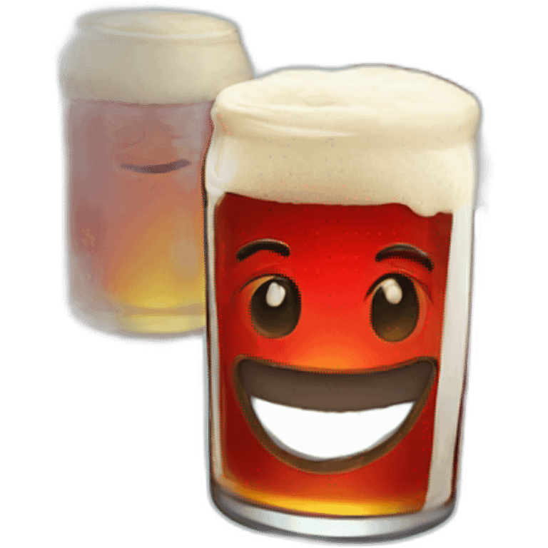 red tv smile beer emoji