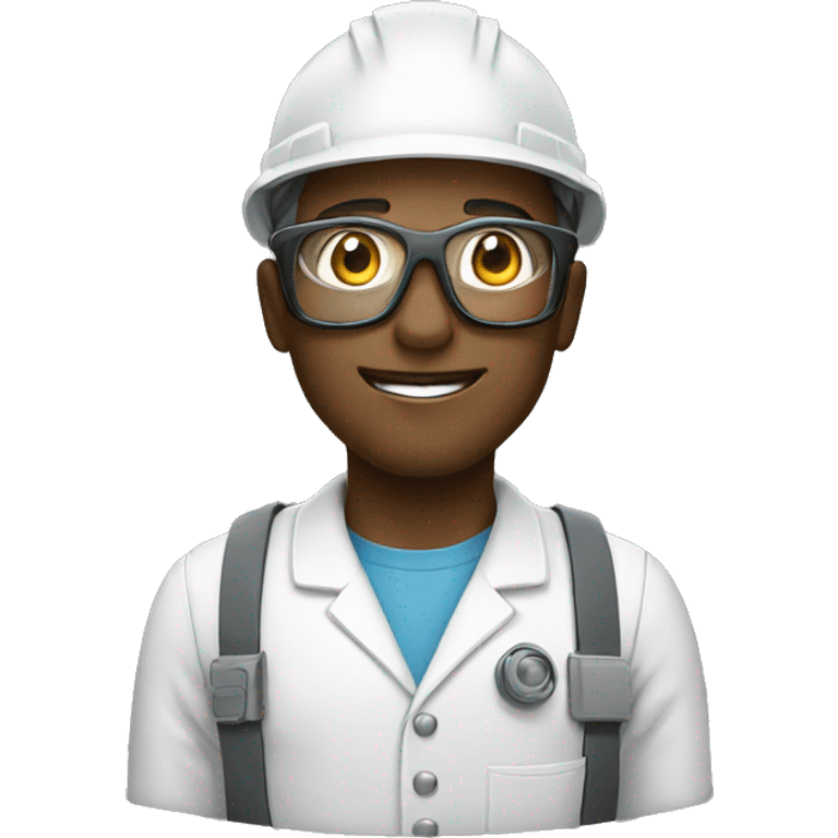 Nuclear engineer with clear safety glasses emoji