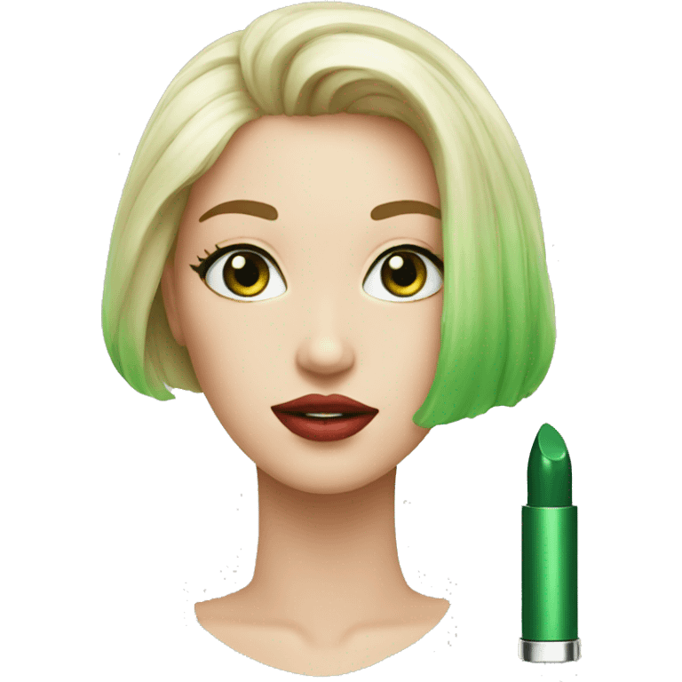 Lipstick green emoji