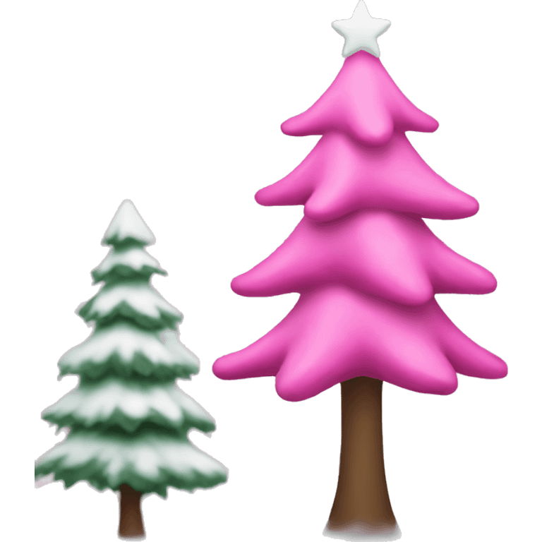 Pink christmas tre emoji