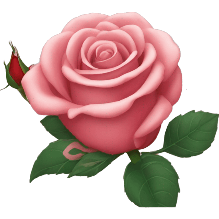 To lovingly caress a rose with one's hand emoji