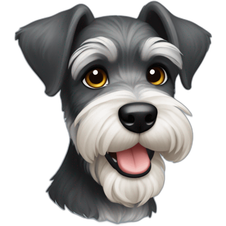 Schnauzer puppy vanpire emoji