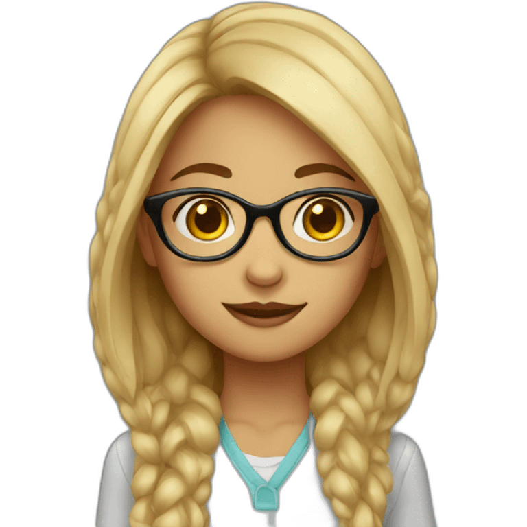 Girl with glasses emoji