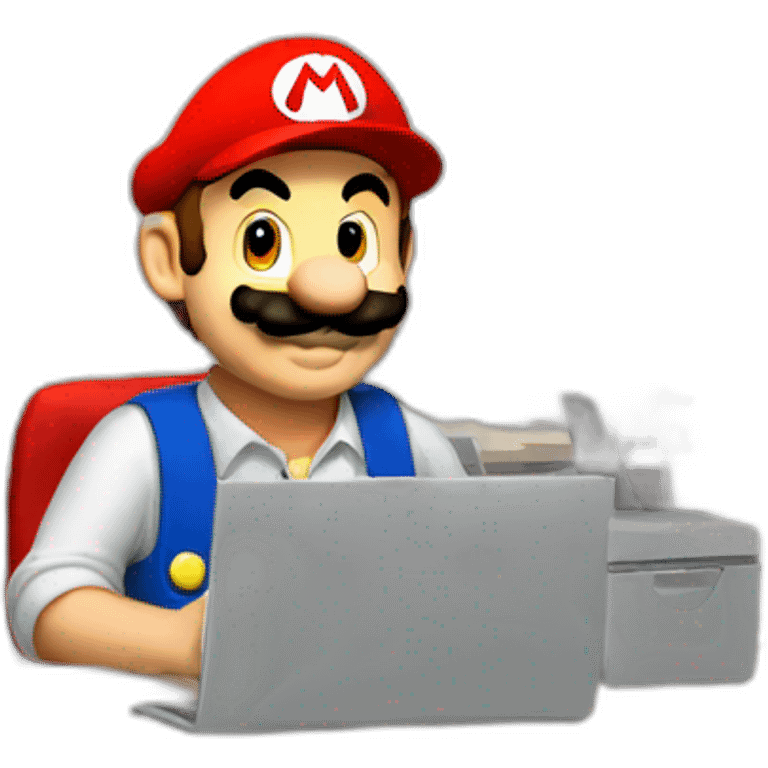 mario working office emoji