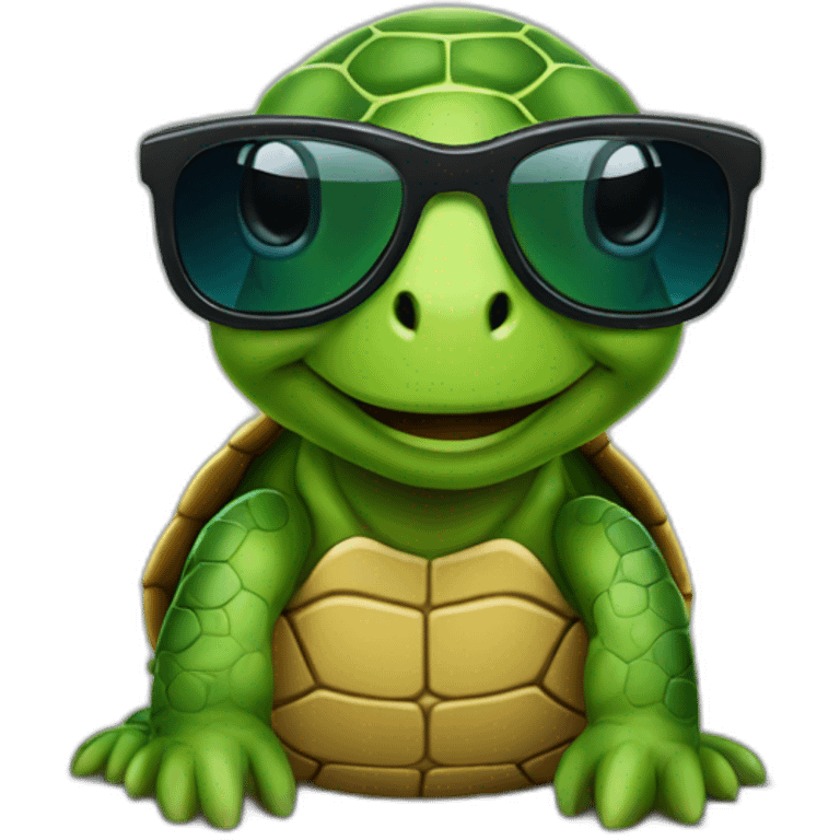 a turtle with sunglass emoji