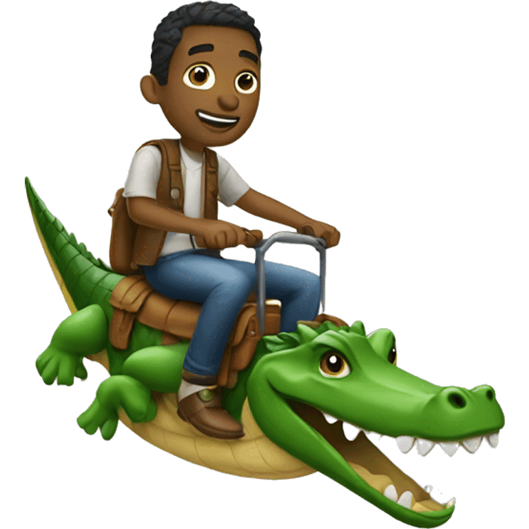 Man riding an Alligator emoji