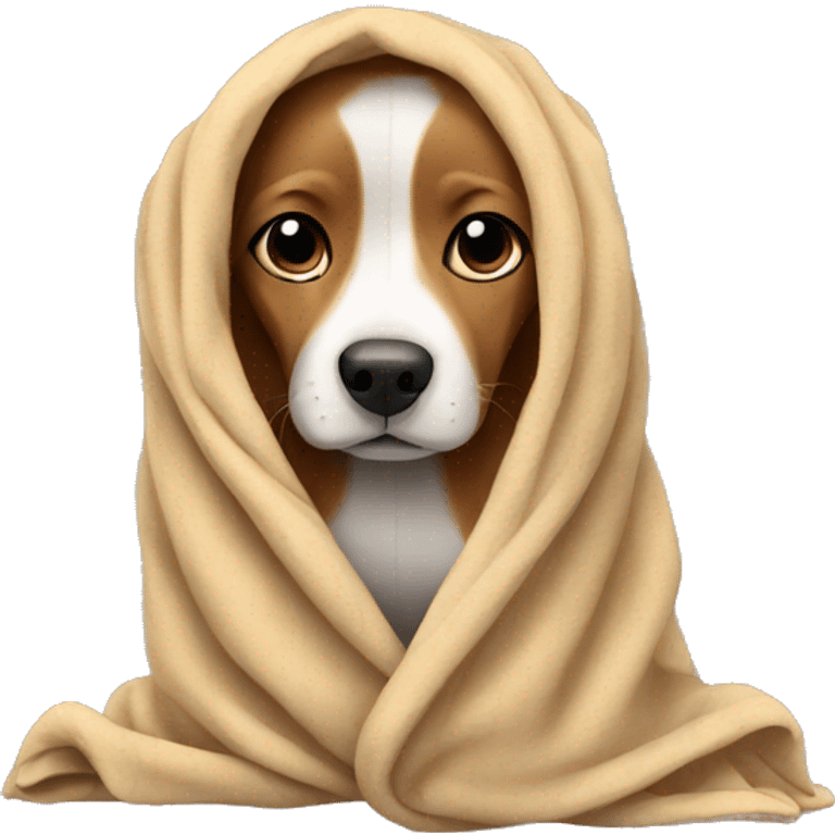 Dog in a blanket emoji