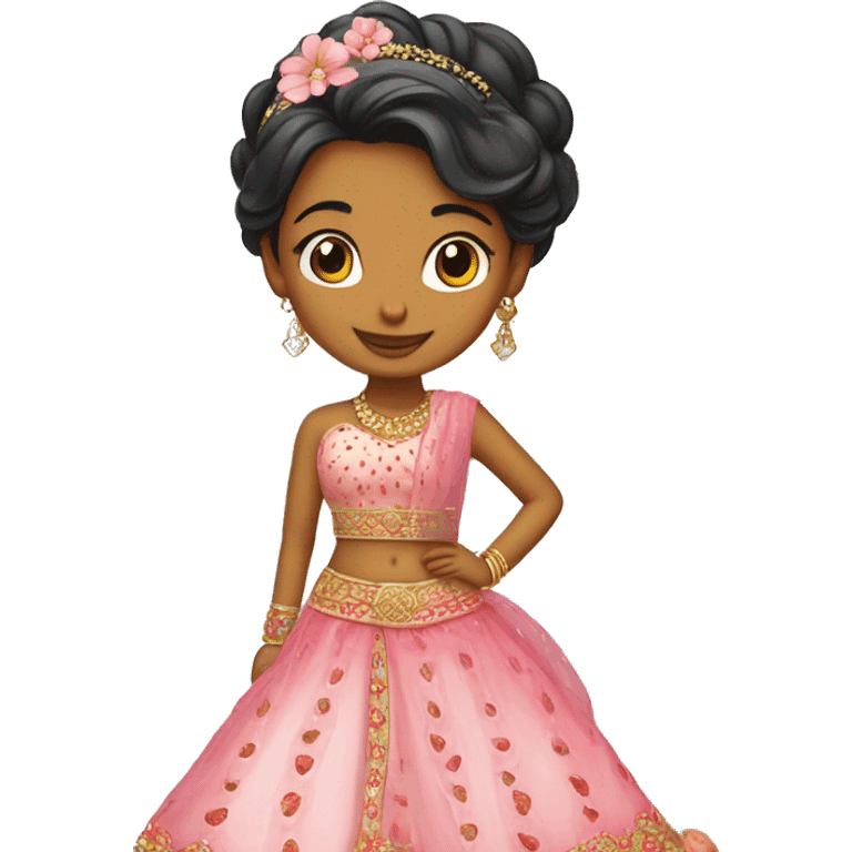 strawberry shortcake in a lehenga  emoji