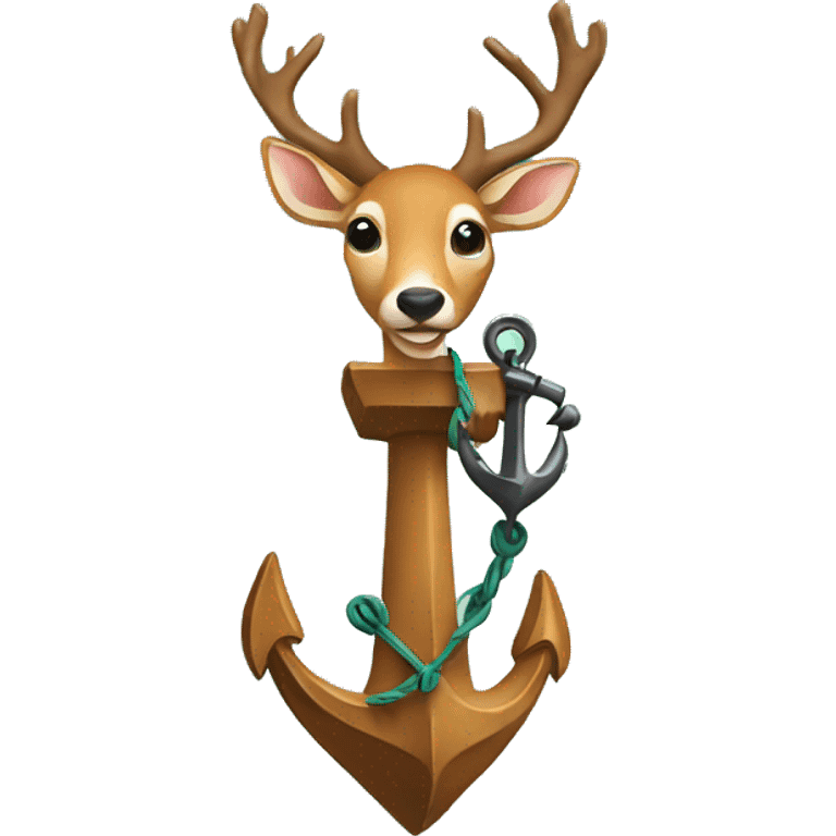 Deer Climbing Anchor emoji