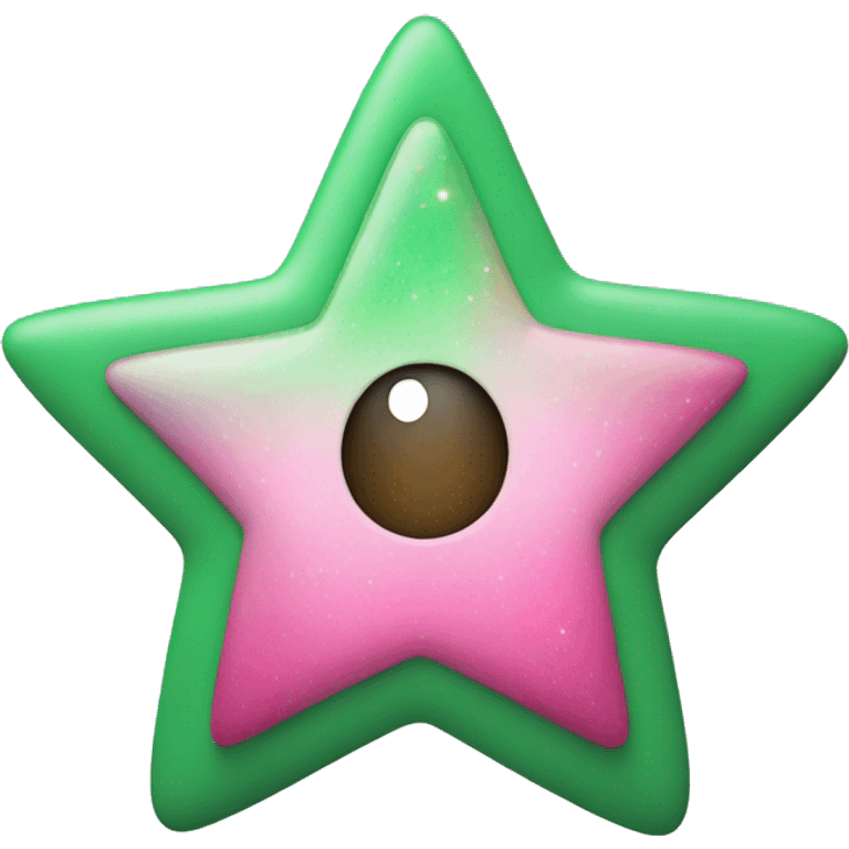 star, green, universe, pink emoji