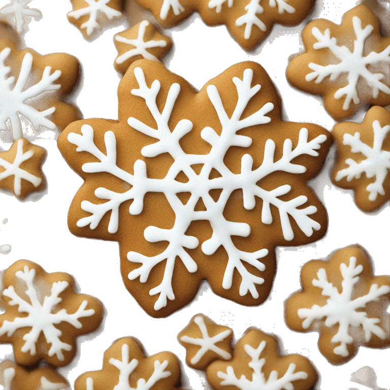 Snowflake gingerbread cookie emoji