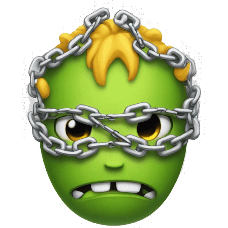 monster chained up emoji