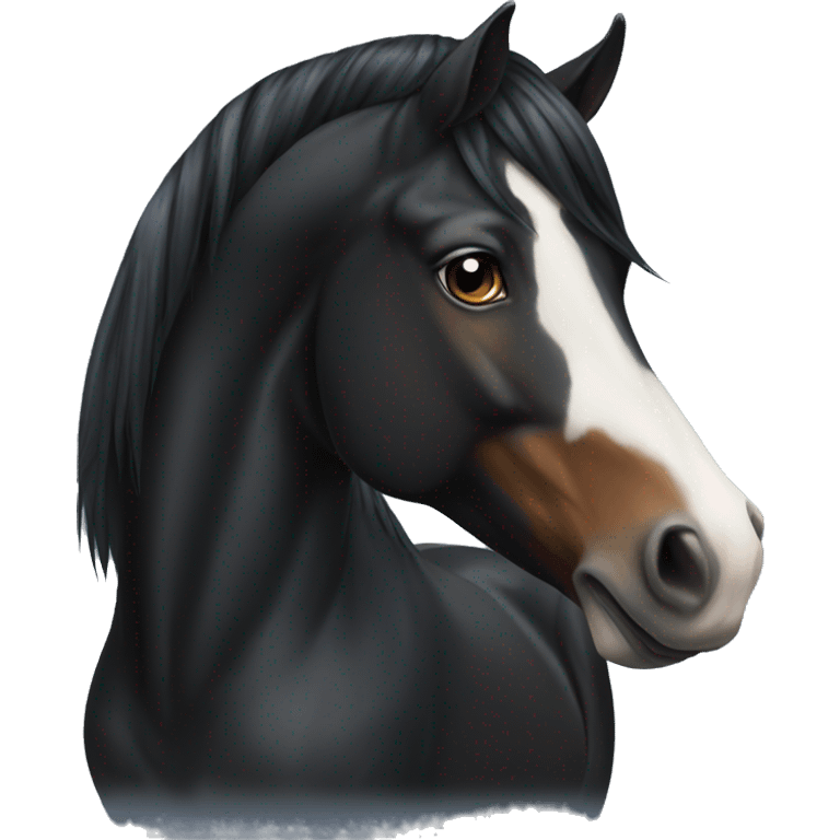 Black pretty horse emoji