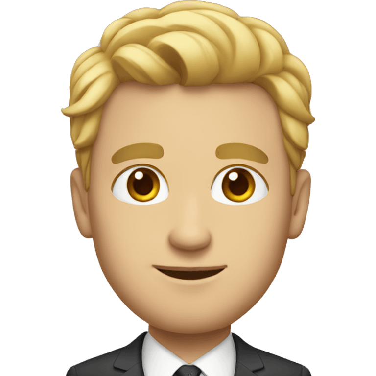 White Man in suit emoji